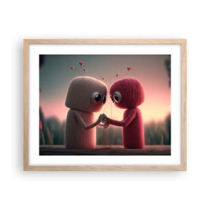Plakát v rámu světlý dub - Každý může milovat - 50x40 cm