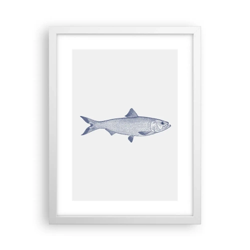 Plakát v bílém rámu - Pozdravy ze severních moří - 30x40 cm