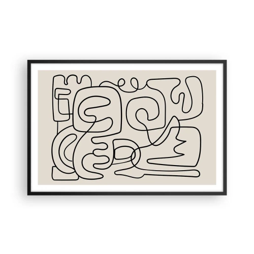 Plakát v černém rámu - Podle stopy - 91x61 cm