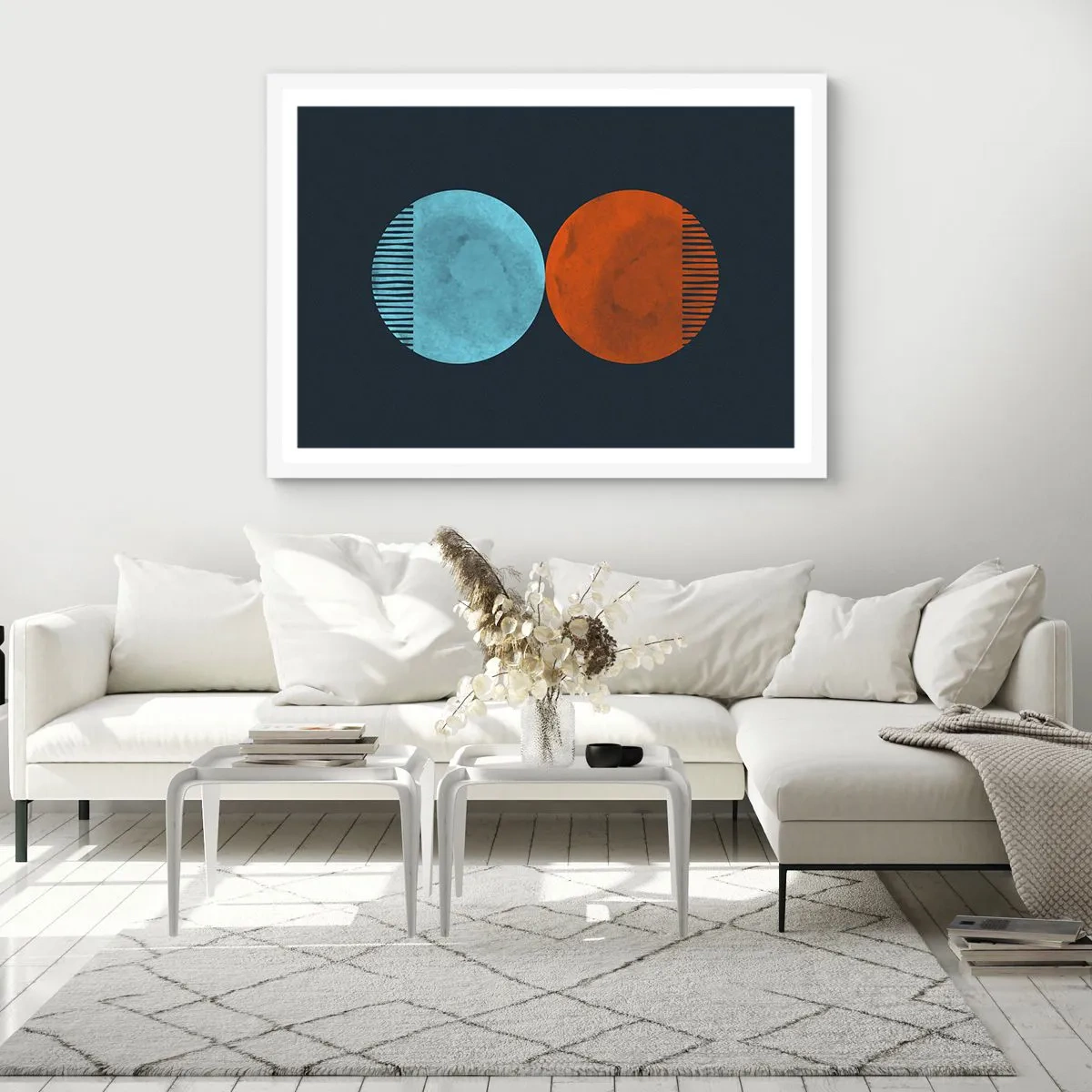 Plakát v bílém rámu - Pouze geometrie? - 91x61 cm