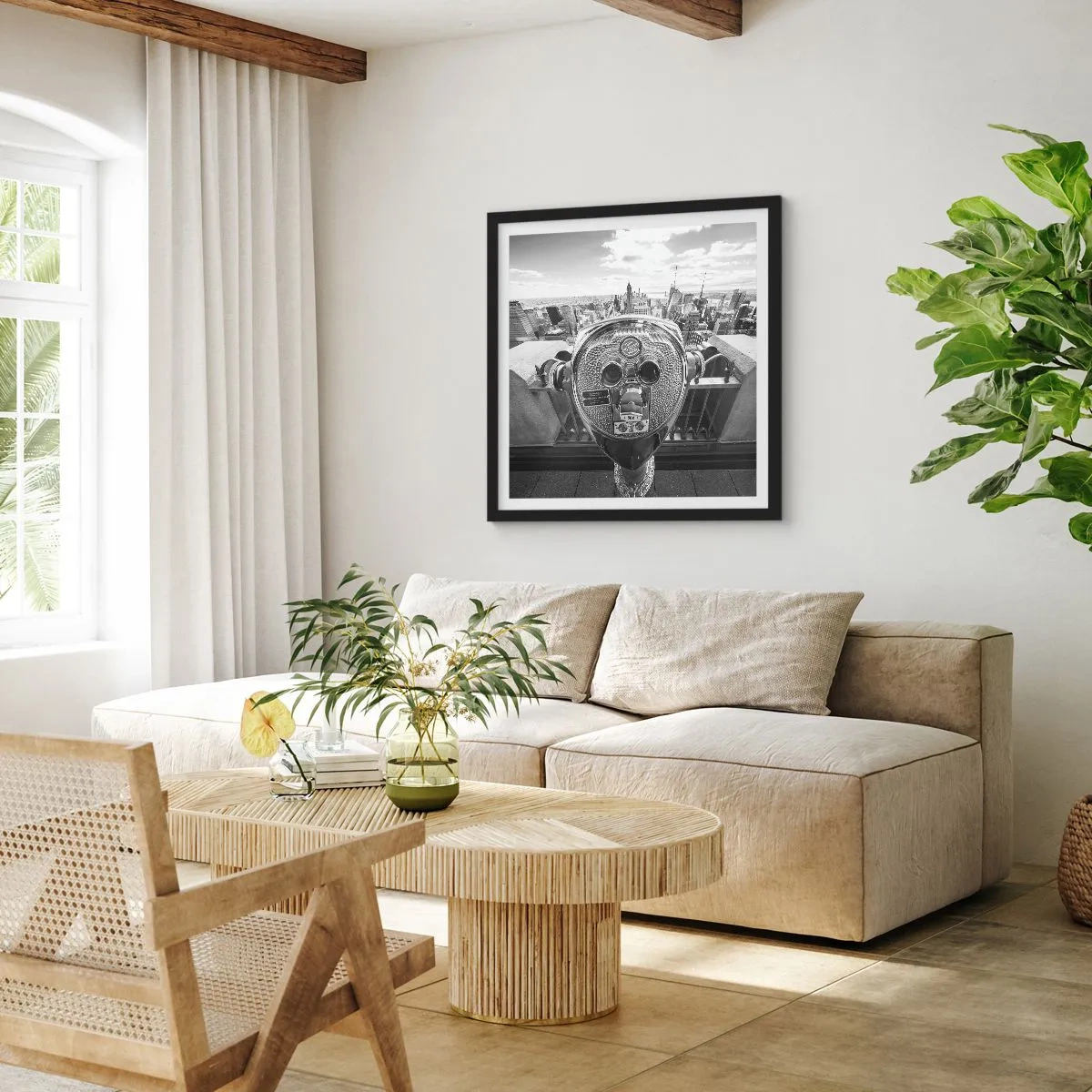 Plakát v černém rámu - Město nad městy - 50x50 cm