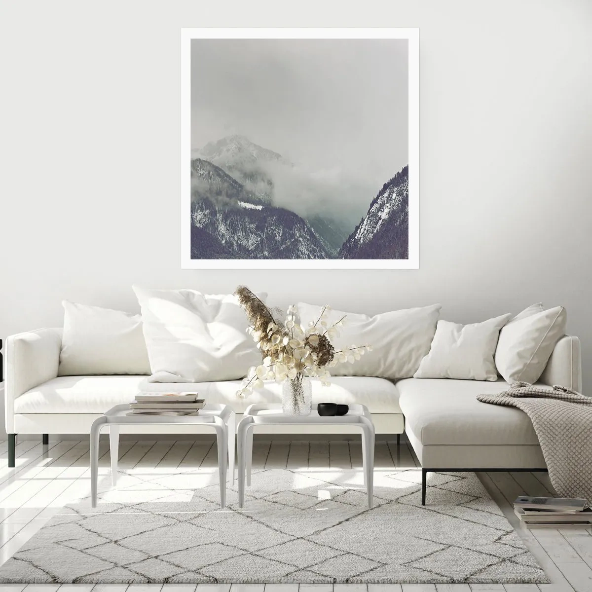 Plakát - Mlžné údolí - 60x60 cm