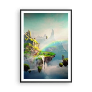 Plakát v černém rámu - Uprostřed nebe - šťastné ostrovy - 70x100 cm