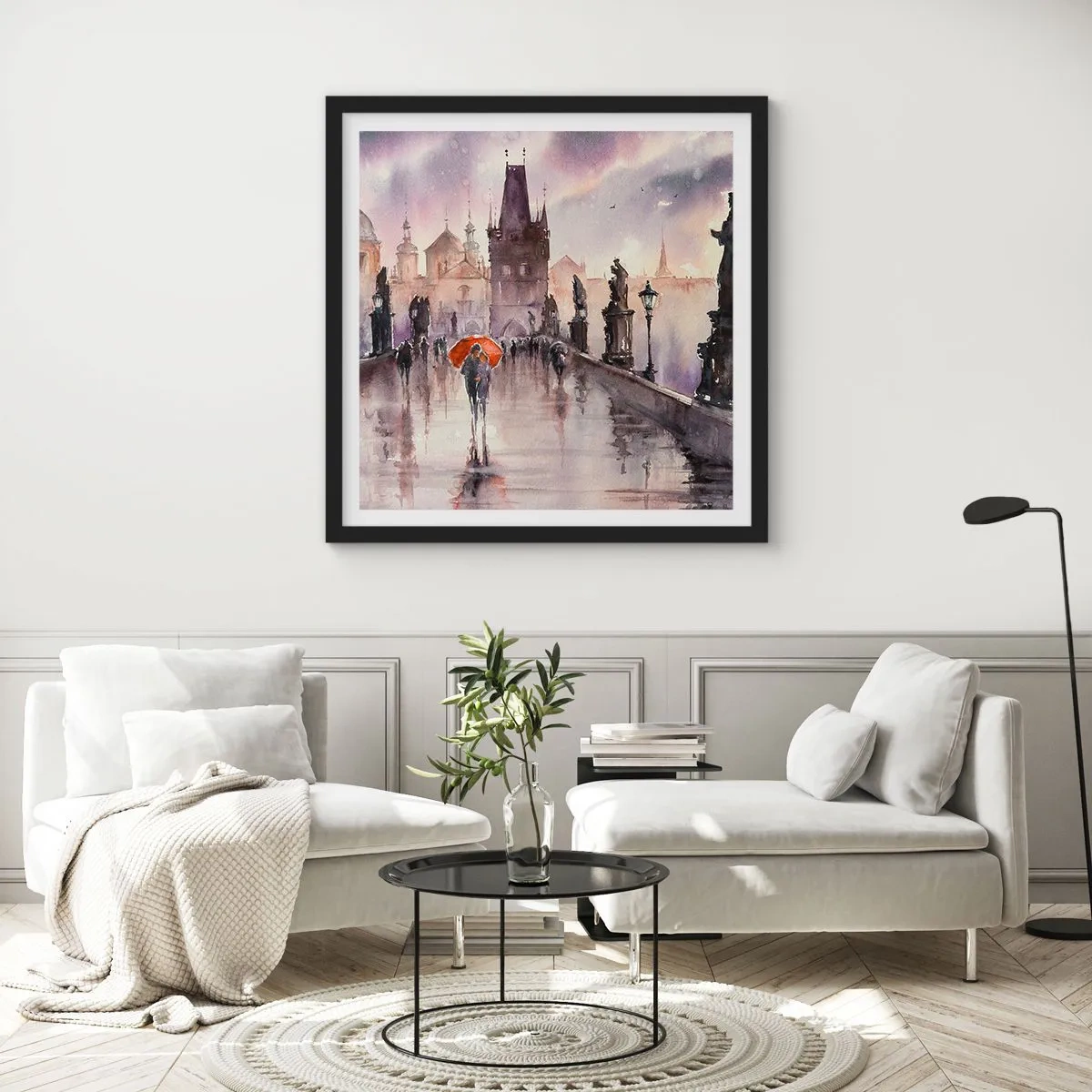 Plakát v černém rámu - Lidé se nemění - 60x60 cm