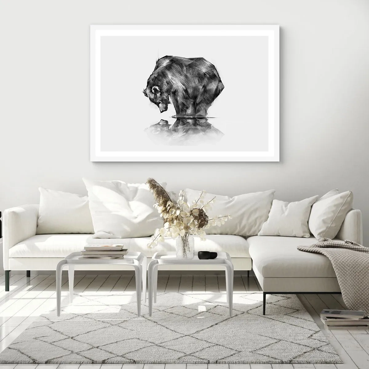 Plakát v bílém rámu - Je příjemné se sekat s někým blízkým - 50x40 cm