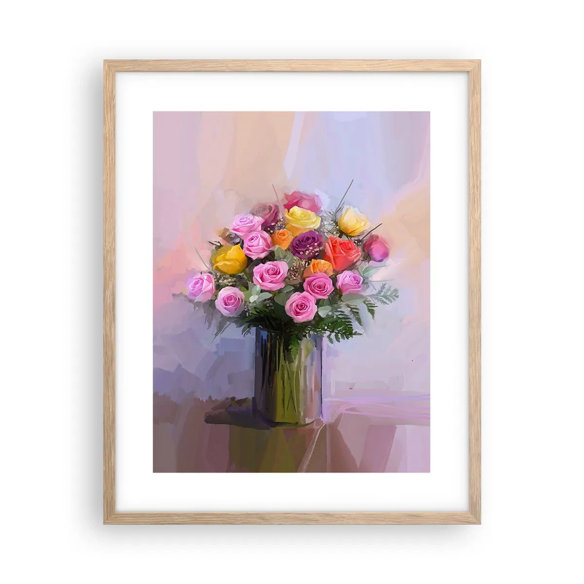 Plakát v rámu světlý dub - Zachycená krása - 40x50 cm