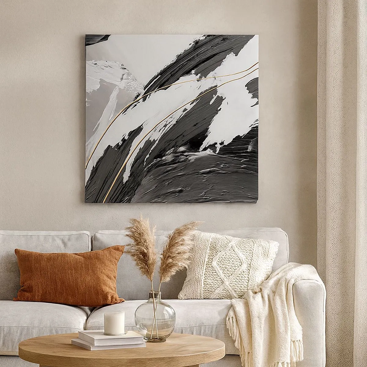 Obraz na plátně - Velkorysá abstrakce - 30x30 cm