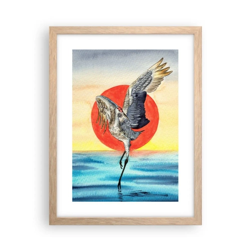 Plakát v rámu světlý dub - Je čas jít zpět - 30x40 cm