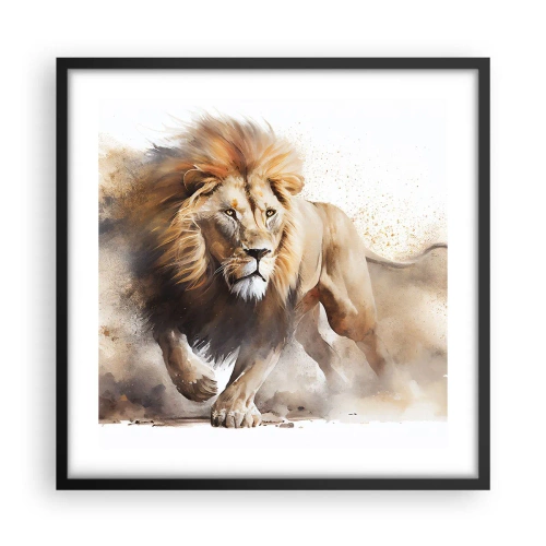 Plakát v černém rámu - Král se pohnul - 50x50 cm