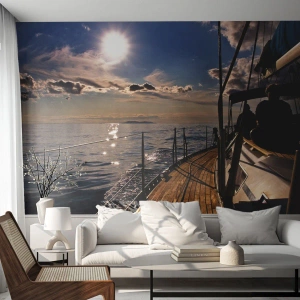 Fototapeta Premium Sand - Plavba směrem ke slunci - Námořní, Jachta, Moře - 100x70 cm