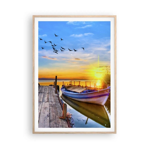 Plakát v rámu světlý dub - Na shledanou zítra - 70x100 cm