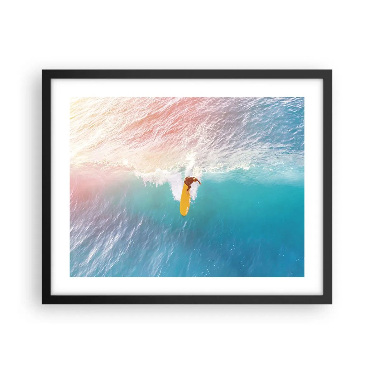 Plakát v černém rámu - Oceanický jezdec - 50x40 cm