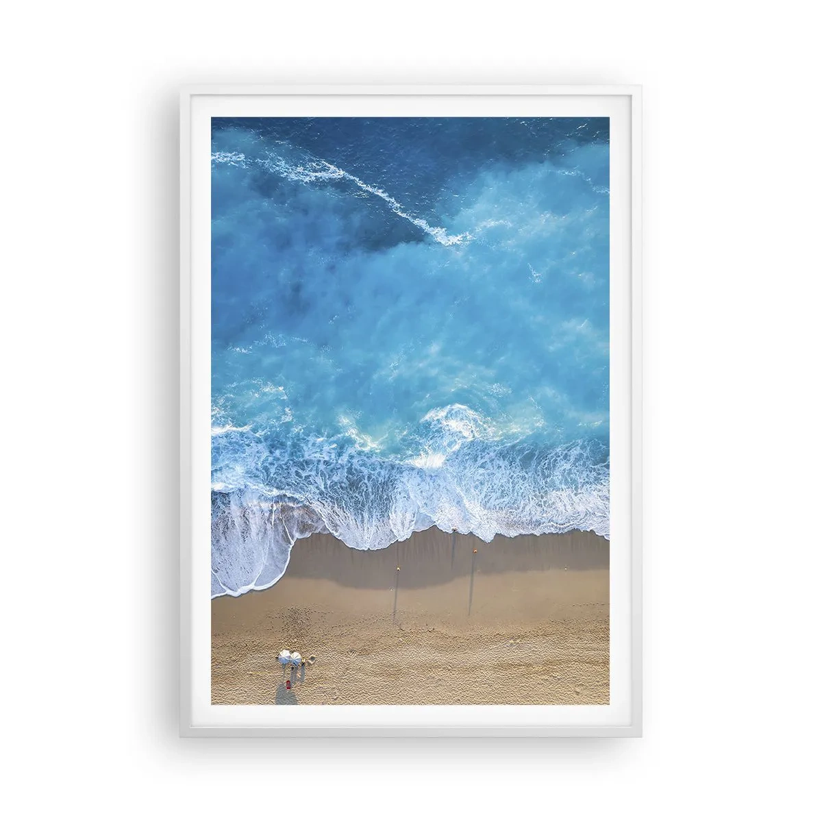 Plakát v bílém rámu - Síla modři - 70x100 cm