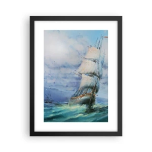 Plakát v černém rámu - Šťastnou cestu - 30x40 cm