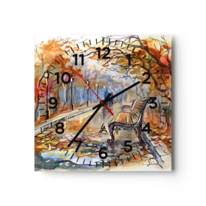 Nástěnné hodiny - Společně putovat podzimem - 30x30 cm