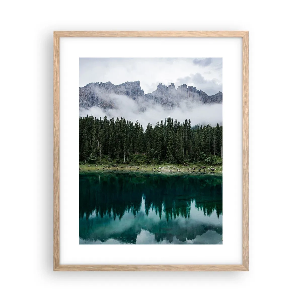 Plakát v rámu světlý dub - Tiše, tiše, neprobuďme spící vodu…. - 40x50 cm