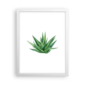 Plakát v bílém rámu - Zelená – síla – život - 30x40 cm