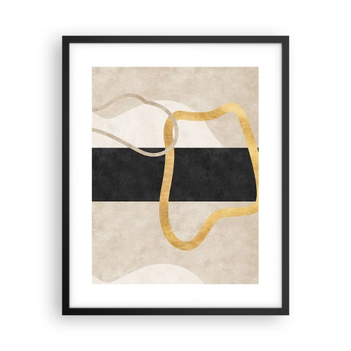 Plakát v černém rámu - Tvary ve smyčce - 40x50 cm