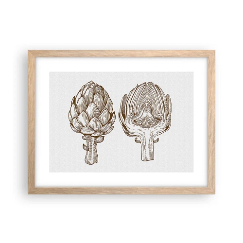 Plakát v rámu světlý dub - Hodiny anatomie - 40x30 cm