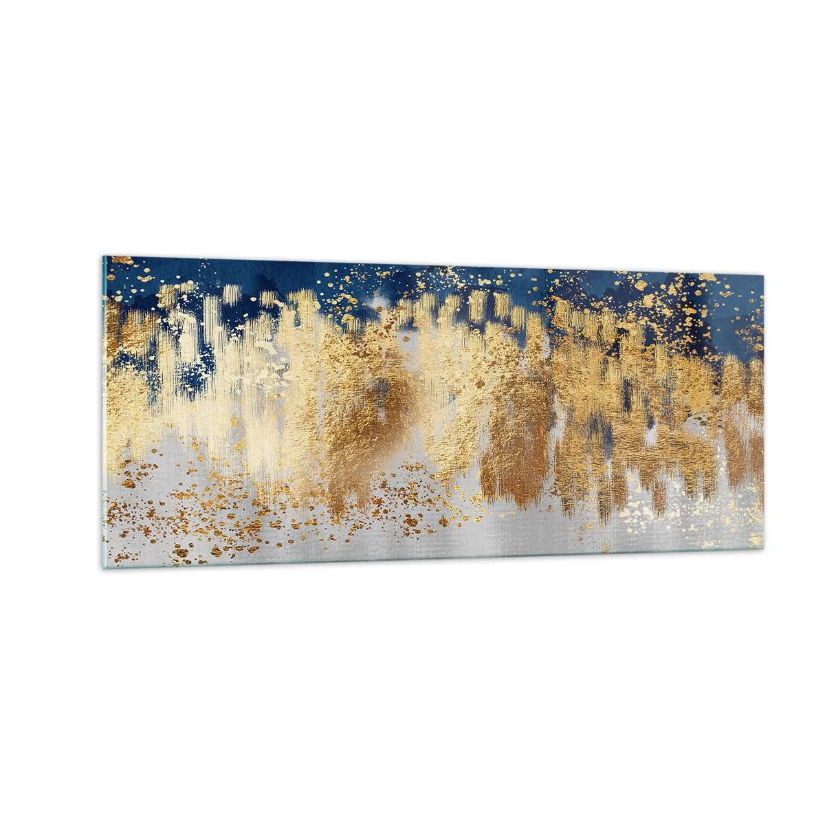 Obraz na skle - Moderní kompozice s jiskrou - 100x40 cm