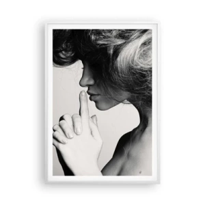 Plakát v bílém rámu - Zahleděná do sebe - 70x100 cm