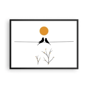 Plakát v černém rámu - Slavíčí večer - 70x50 cm