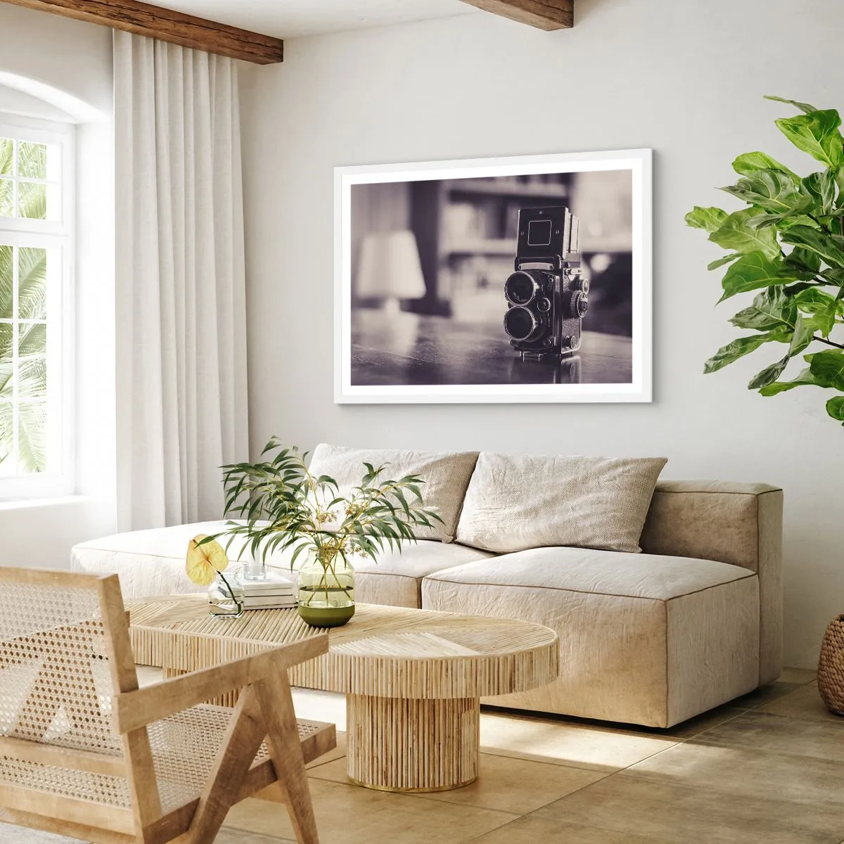 Plakát v bílém rámu - Kouzlo staré fotografie - 40x30 cm