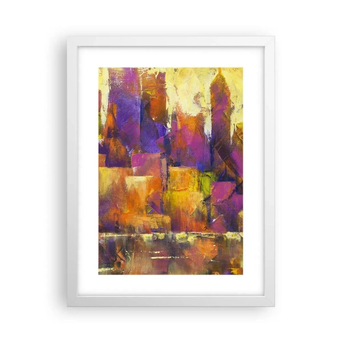 Plakát v bílém rámu - Metropolitní kompozice - 30x40 cm