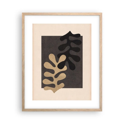 Plakát v rámu světlý dub - Nepřítomnost a doplnění - 40x50 cm