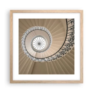 Plakát v rámu světlý dub - Uvnitř mušle - 40x40 cm