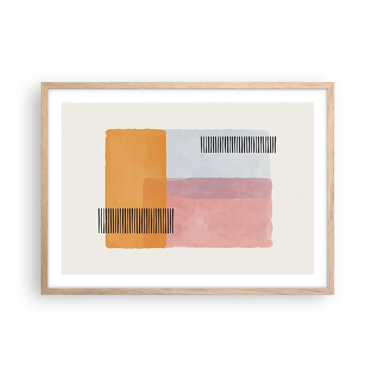 Plakát v rámu světlý dub - Z rohu do rohu - 70x50 cm