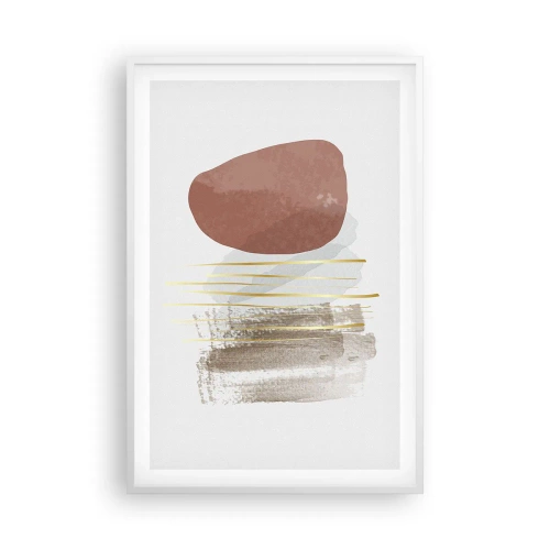 Plakát v bílém rámu - Abstraktní kolonáda - 61x91 cm