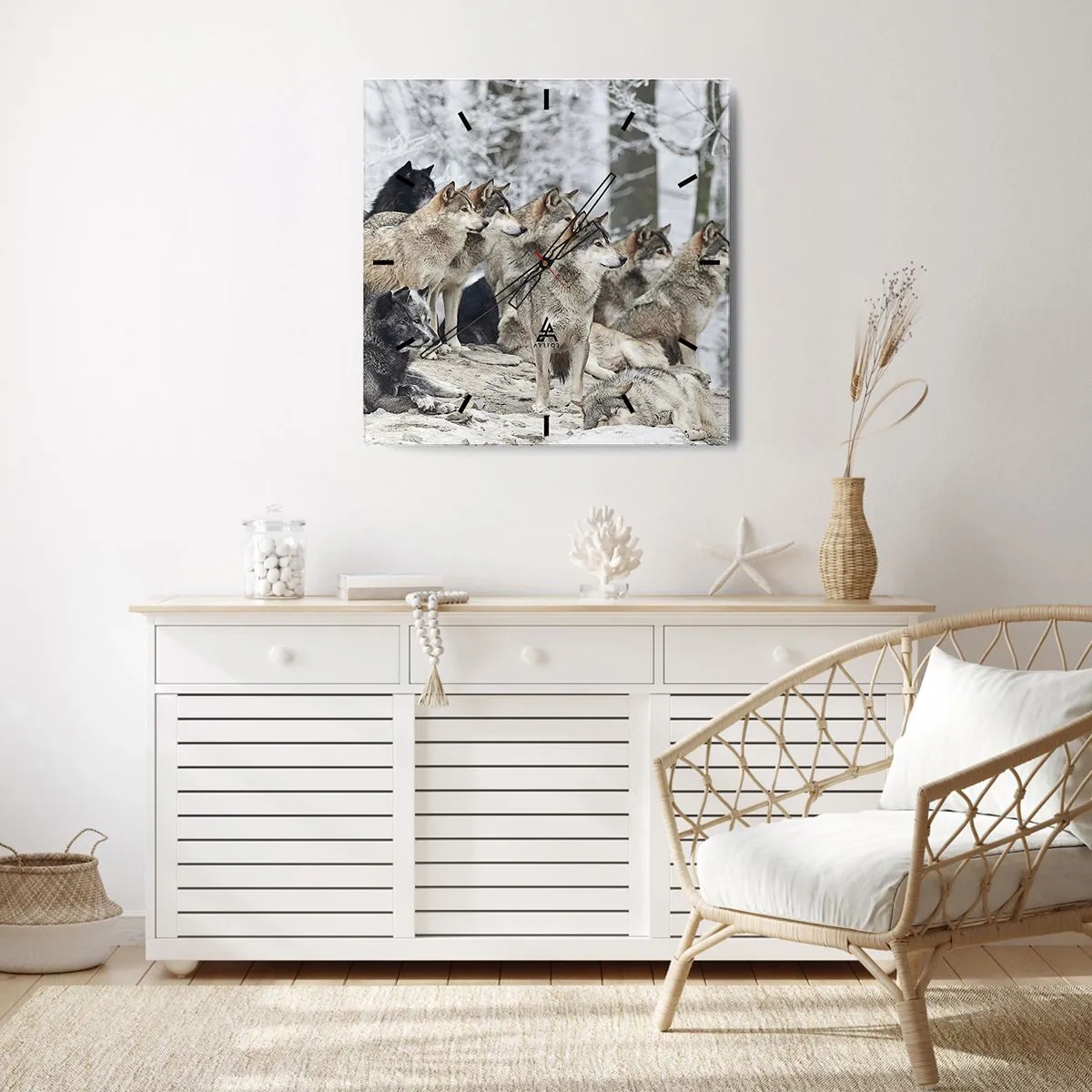 Nástěnné hodiny - Rodina a přátelé - 40x40 cm