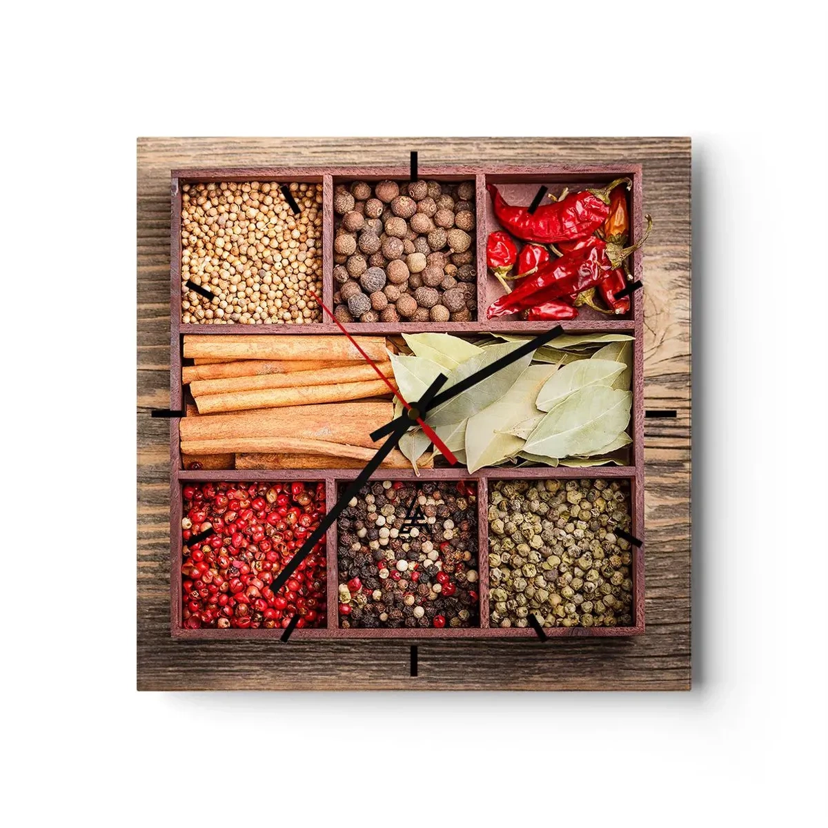 Nástěnné hodiny - Pořádek tvarů, buket vůní - 40x40 cm