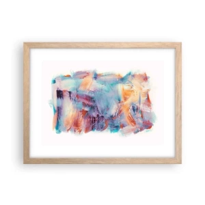 Plakát v rámu světlý dub - Barevný nepořádek - 40x30 cm