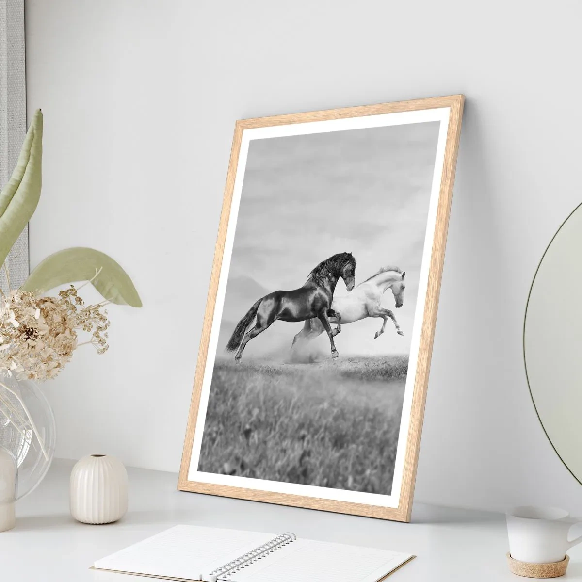 Plakát v rámu světlý dub - Andělé a démoni - 61x91 cm