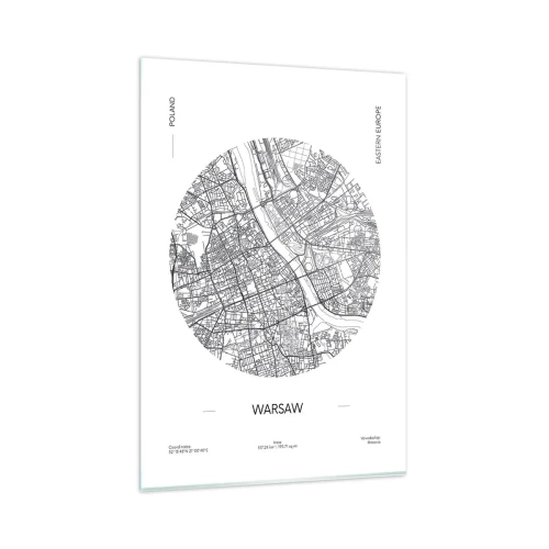 Obraz na skle - Anatomie Varšavy - 80x120 cm