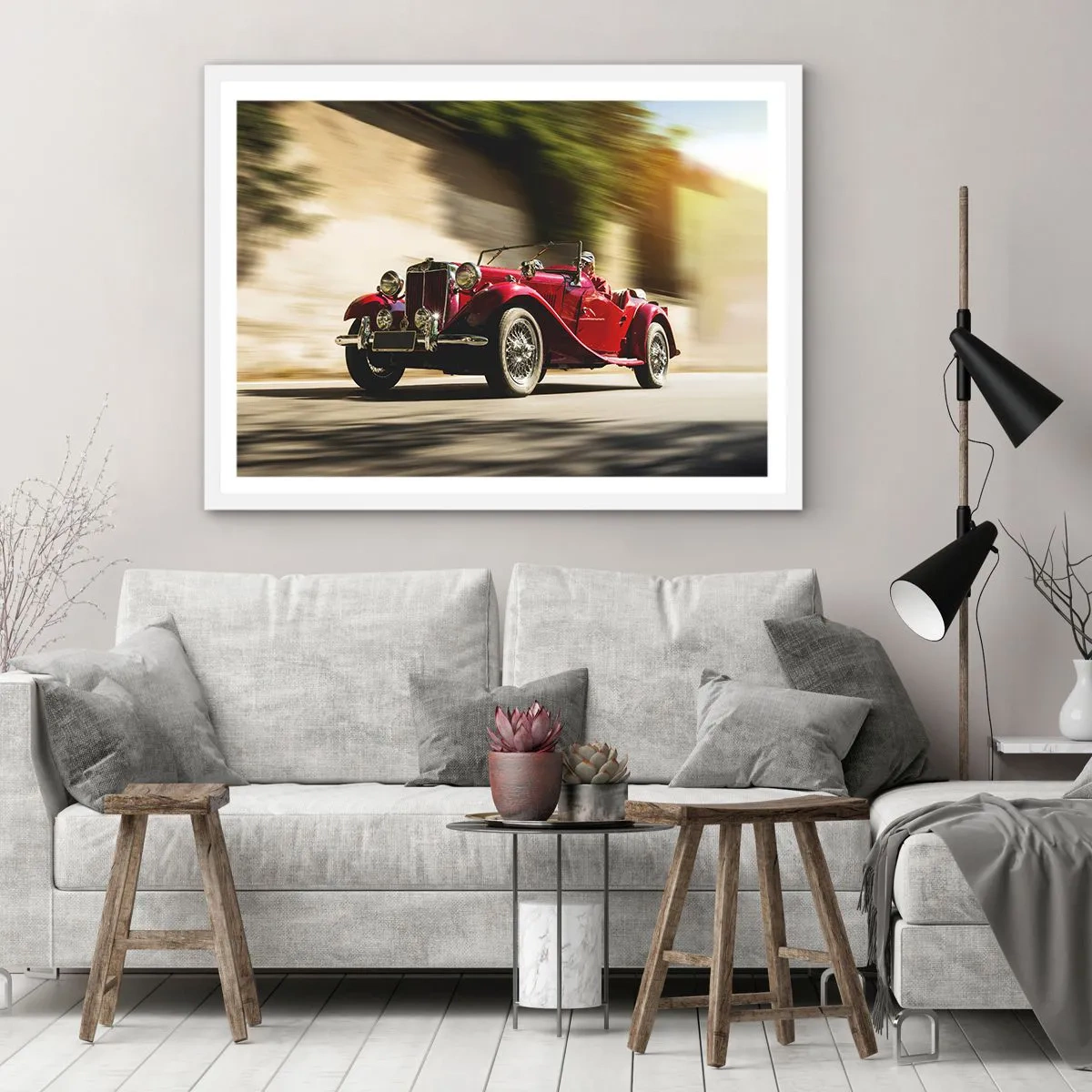 Plakát v bílém rámu - Krásnější než Níké Samothrácká - 100x70 cm