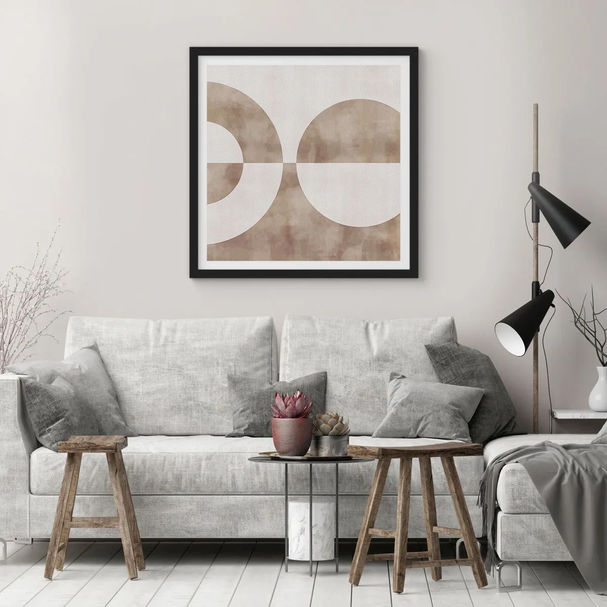 Plakát v černém rámu - Podobnosti a rozdíly - 40x40 cm