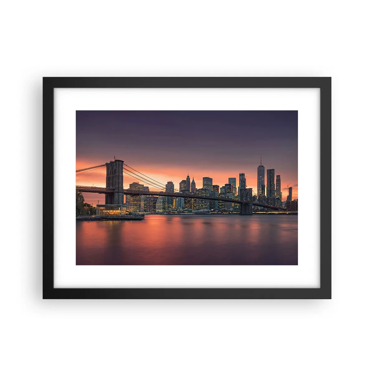 Plakát v černém rámu - Ponořené do liliového ticha - 40x30 cm