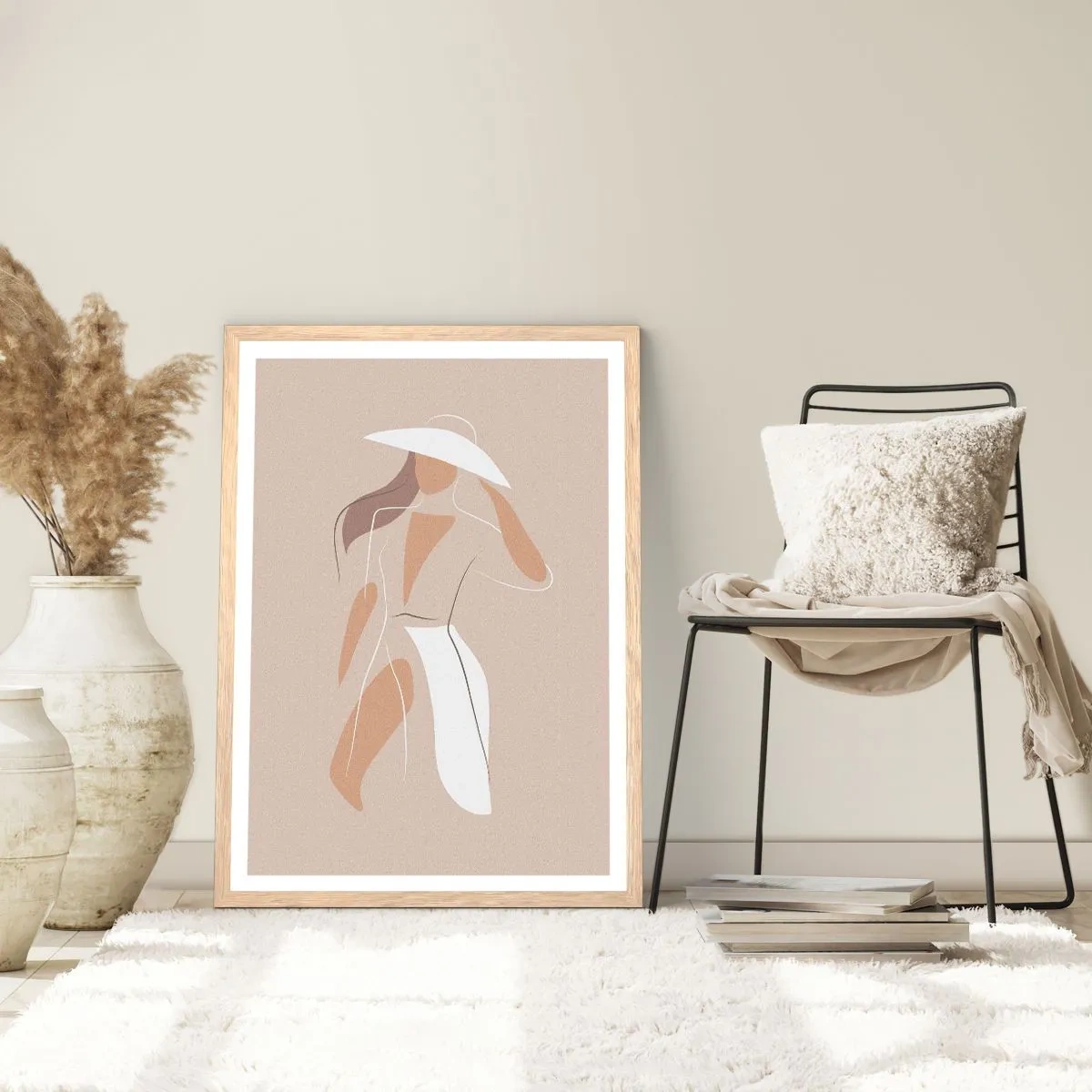 Plakát v rámu světlý dub - Móda je zábava - 61x91 cm