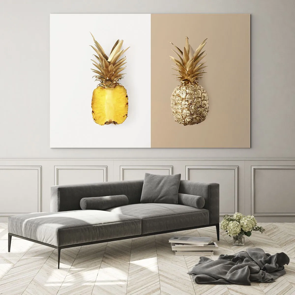 Obraz na skle - Ananas pro nás - 120x80 cm
