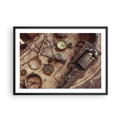 Plakát v černém rámu - Dobrodružství volá - 70x50 cm