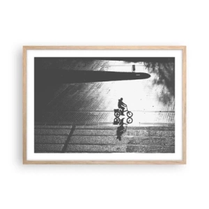 Plakát v rámu světlý dub - Dopředu, přes město - 70x50 cm