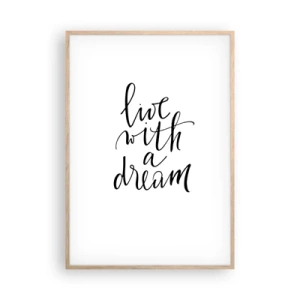 Plakát v rámu světlý dub - Of course - 70x100 cm