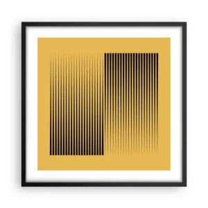 Plakát v černém rámu - Čtverec protikladů - 50x50 cm