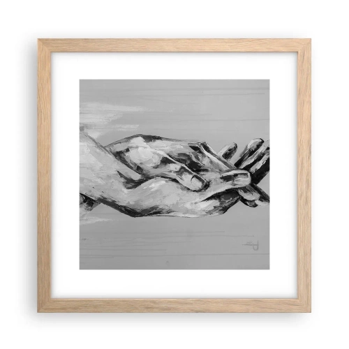 Plakát v rámu světlý dub - Začátek… - 30x30 cm