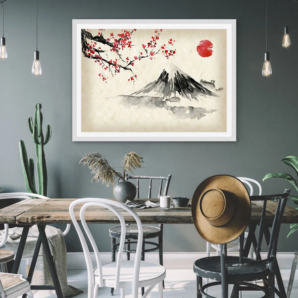 Plakát v bílém rámu - Zamilujte se do Japonska - 91x61 cm