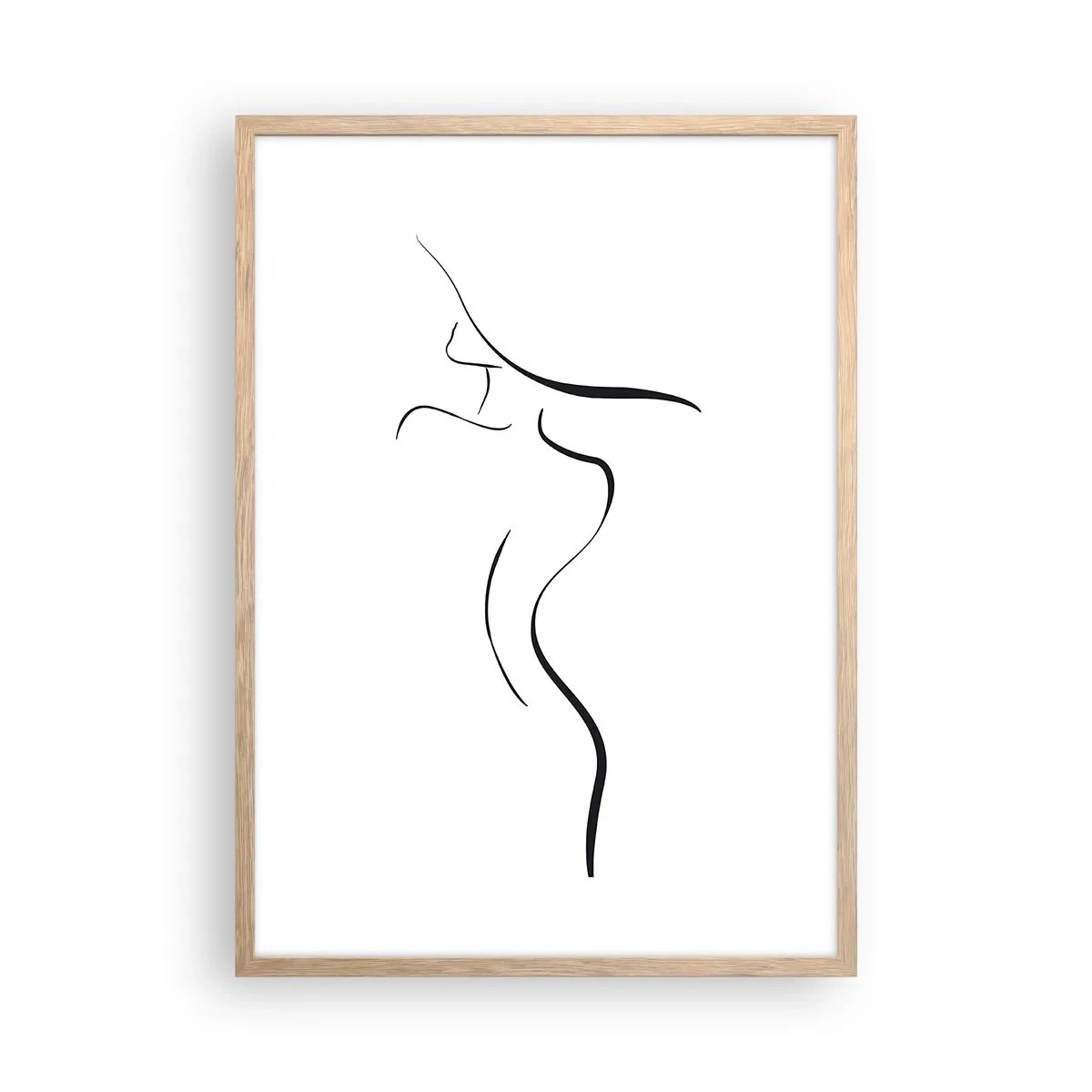 Plakát v rámu světlý dub - Nepolapitelná jako vlna - 50x70 cm