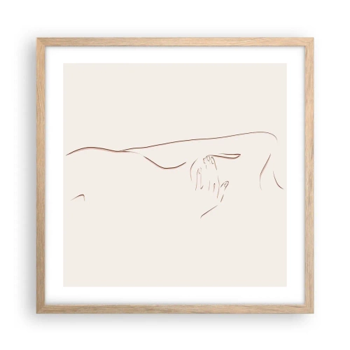 Plakát v rámu světlý dub - Tvar touhy - 50x50 cm